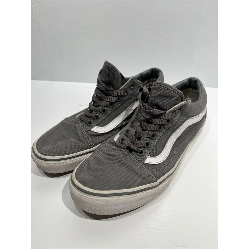 Vans Off The Wall 721278 Gray Casual Leather Shoes Sneakers Men's Size‎ 8